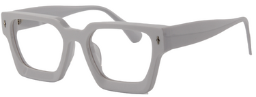 Afro Motif Women Eyeglasses: Zainab - White  - SpecSMART Eye Clinic (Diagonal View)